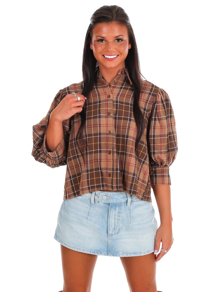 Cider Lane Plaid Top
