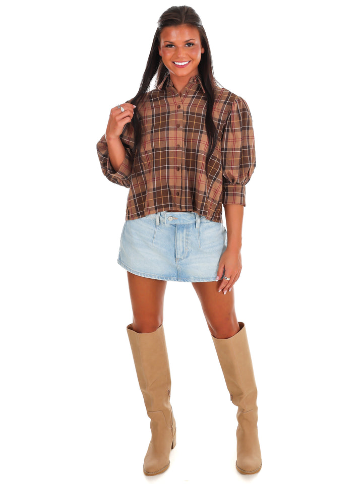 Cider Lane Plaid Top