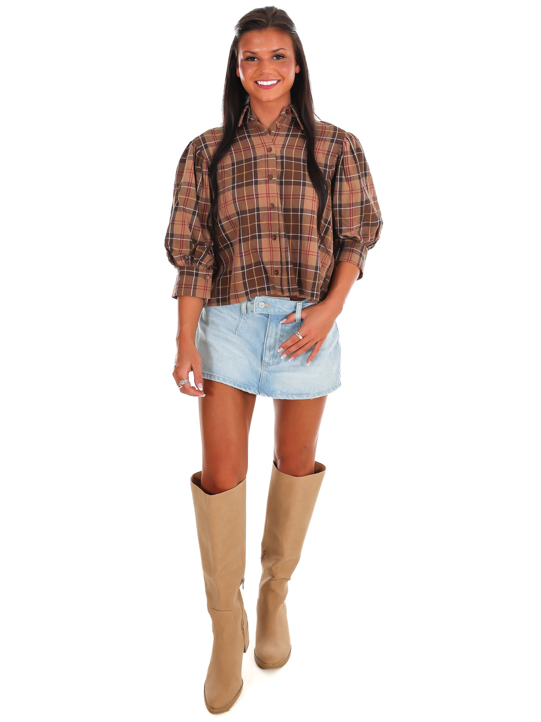 Cider Lane Plaid Top