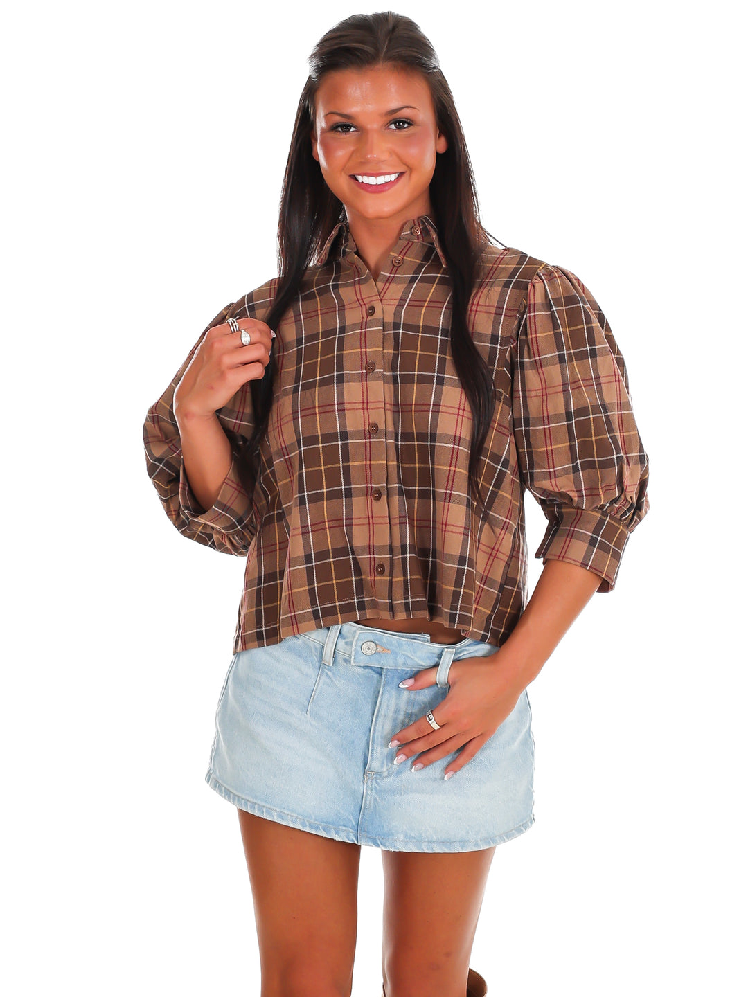 Cider Lane Plaid Top