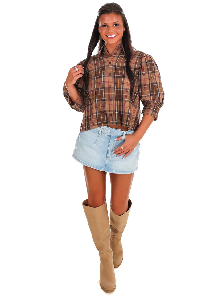 Cider Lane Plaid Top