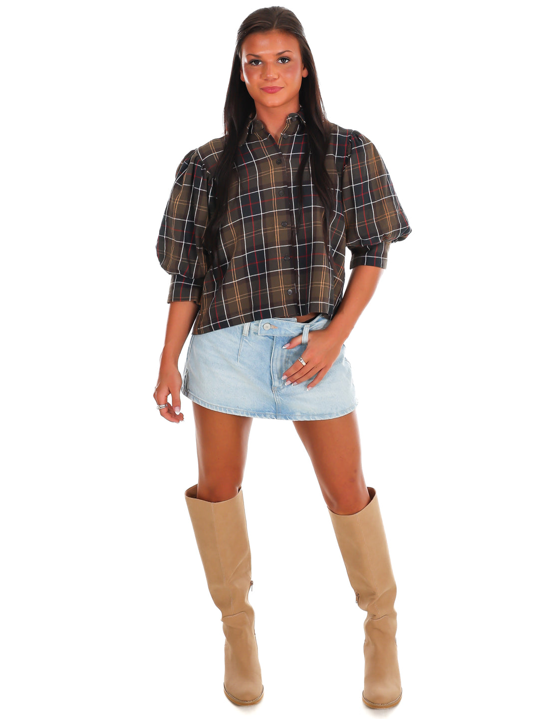 Cider Lane Plaid Top