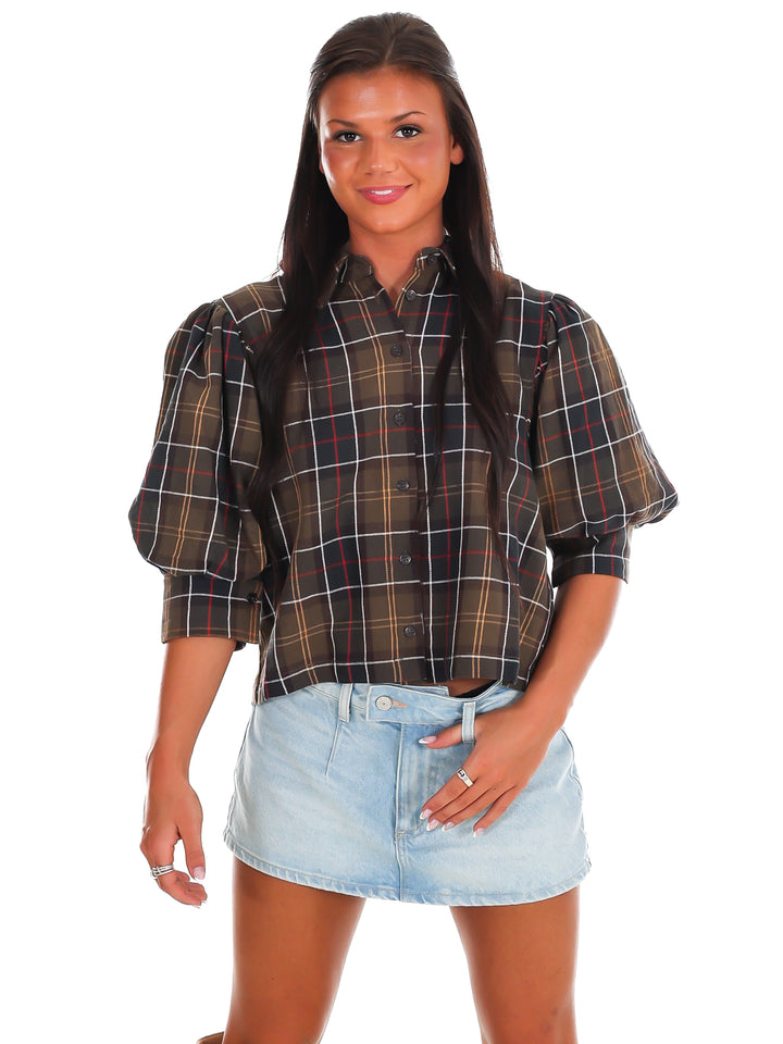 Cider Lane Plaid Top