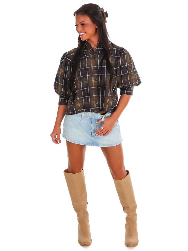 Cider Lane Plaid Top