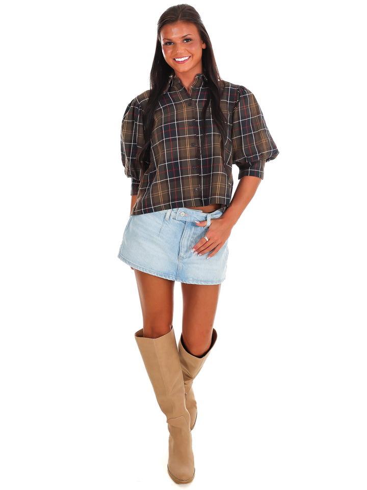 Cider Lane Plaid Top