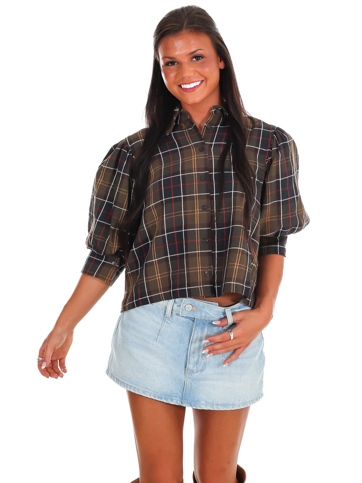 Cider Lane Plaid Top