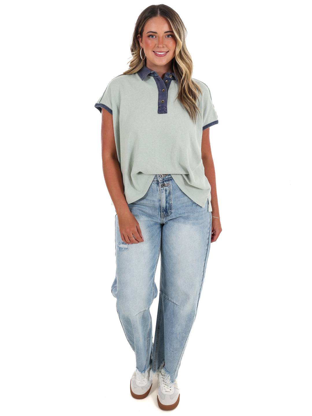 Collar Code Boxy Top