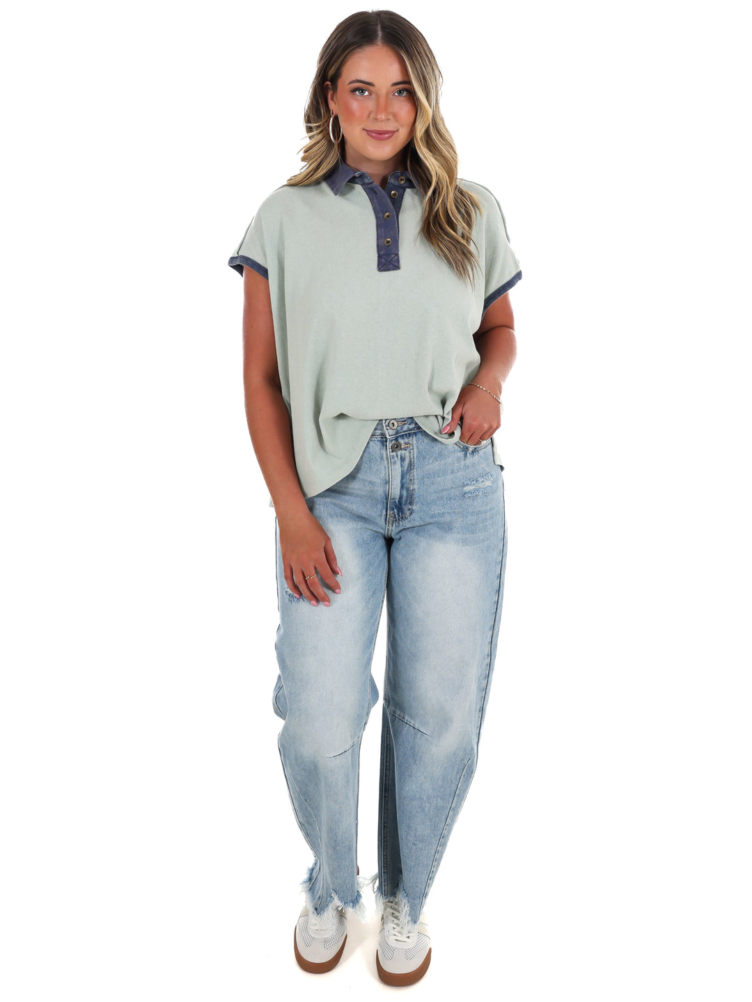 Collar Code Boxy Top