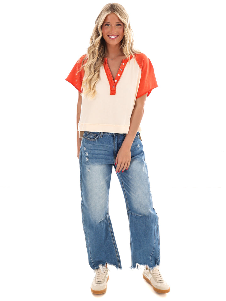 Sweet and Simple Colorblock Top