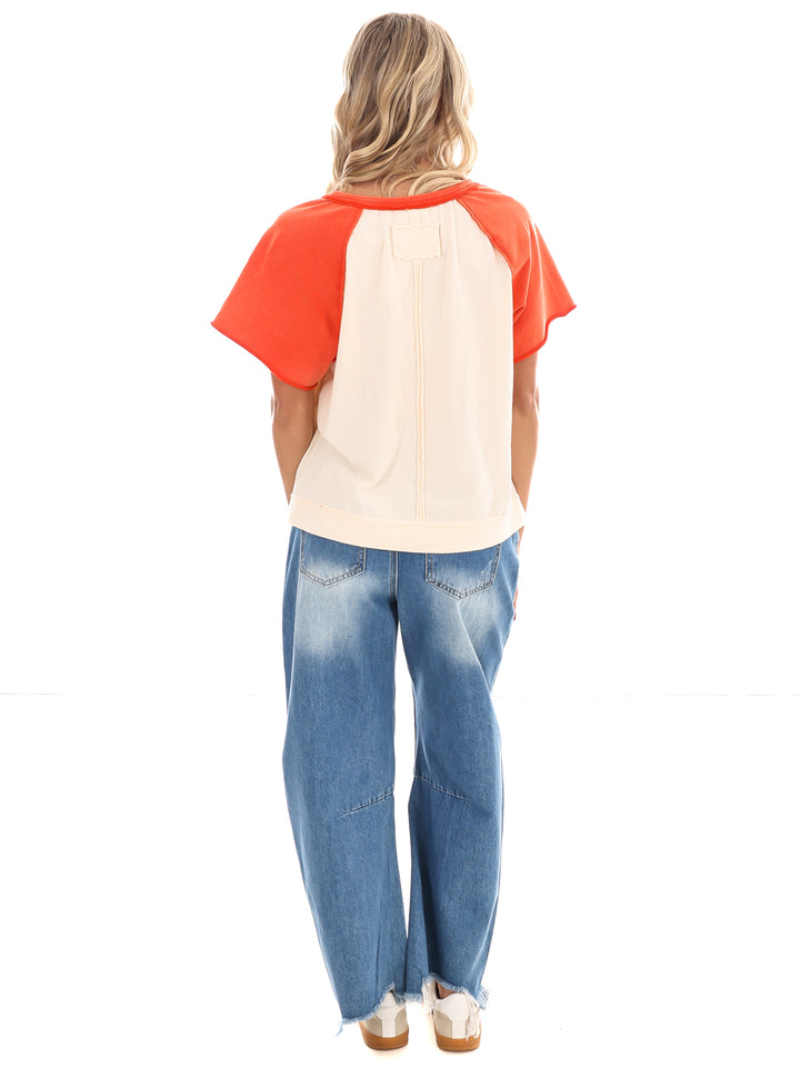 Sweet and Simple Colorblock Top
