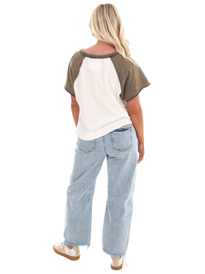 Sweet and Simple Colorblock Top