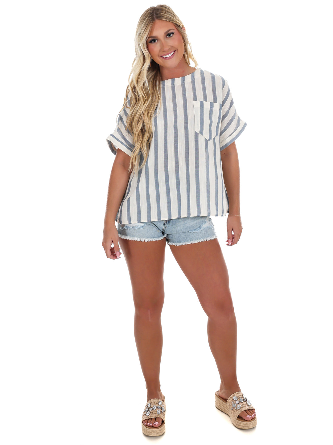 Straightforward Stripe Top
