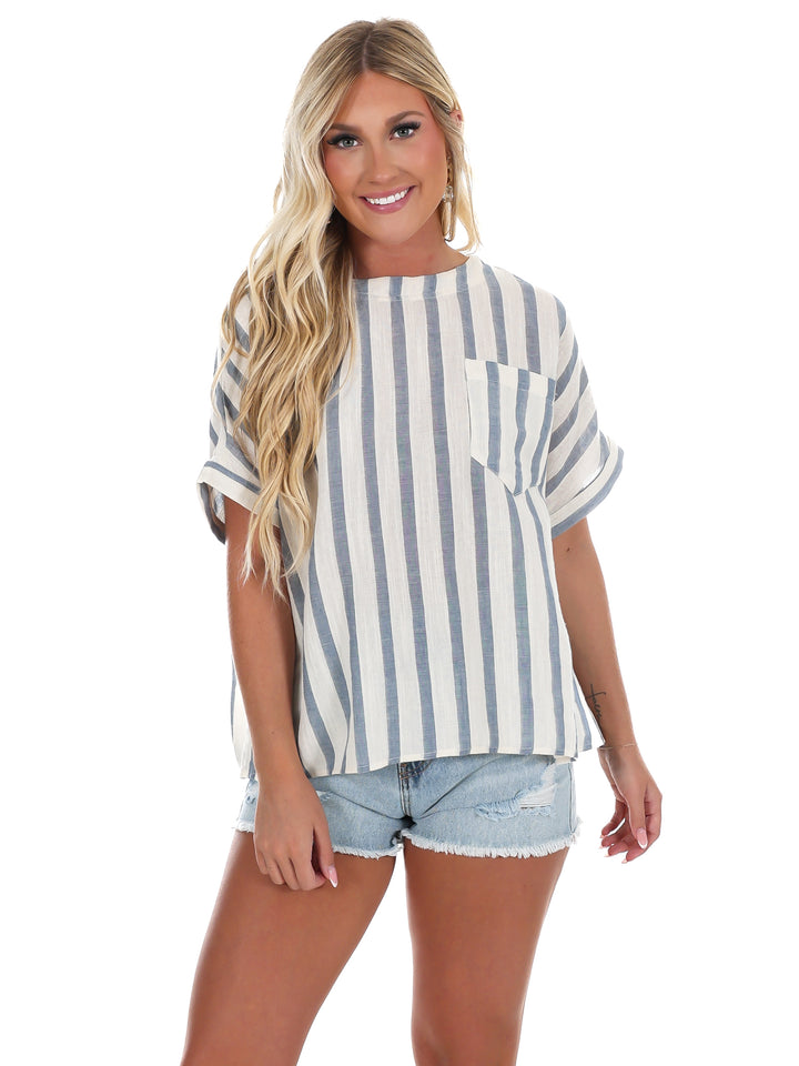 Straightforward Stripe Top