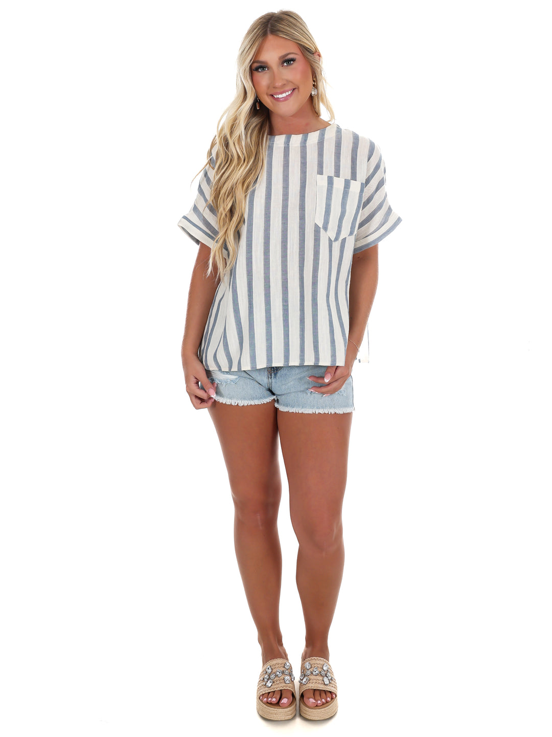 Straightforward Stripe Top