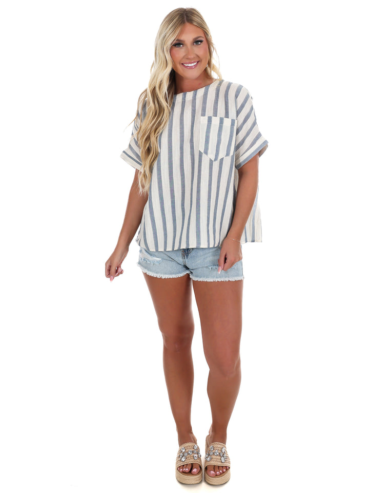 Straightforward Stripe Top