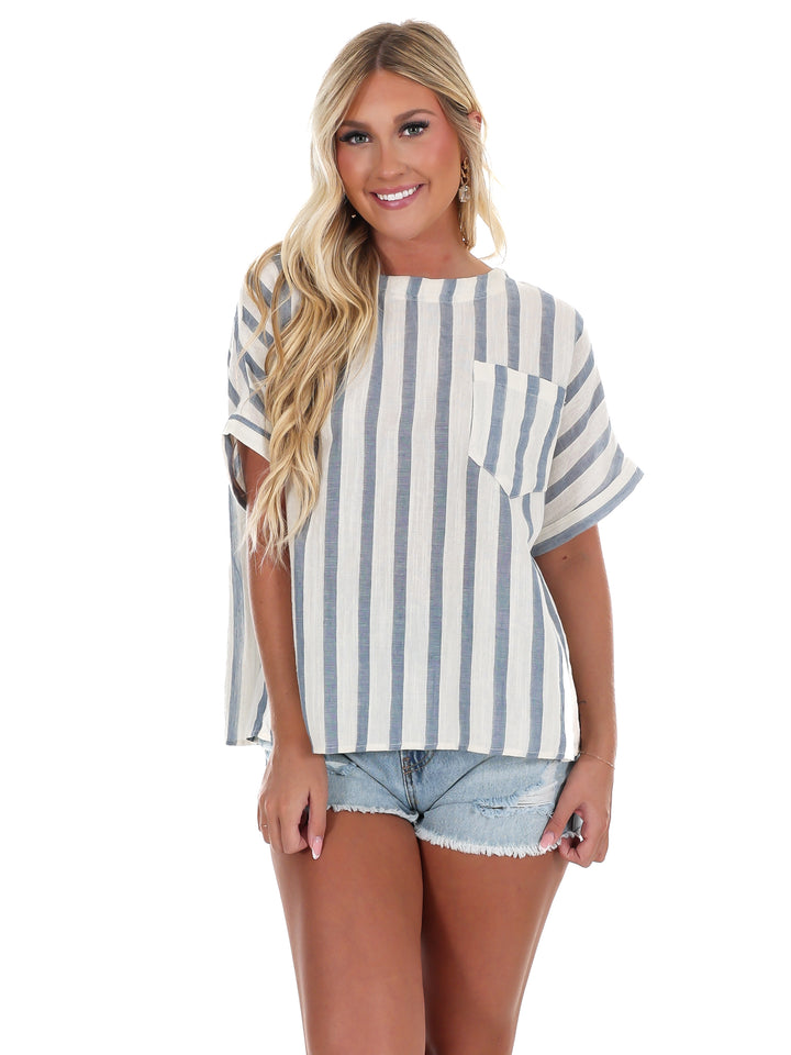 Straightforward Stripe Top