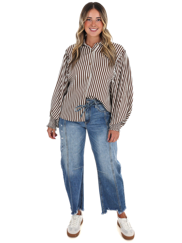 Airy Lines Stripe Top