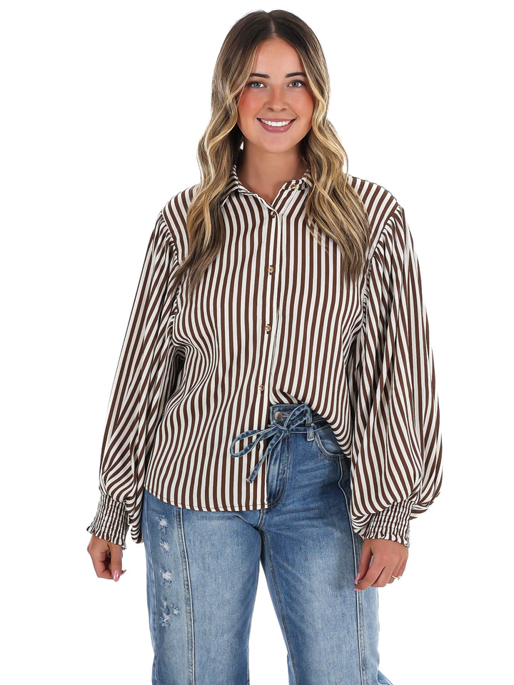 Airy Lines Stripe Top