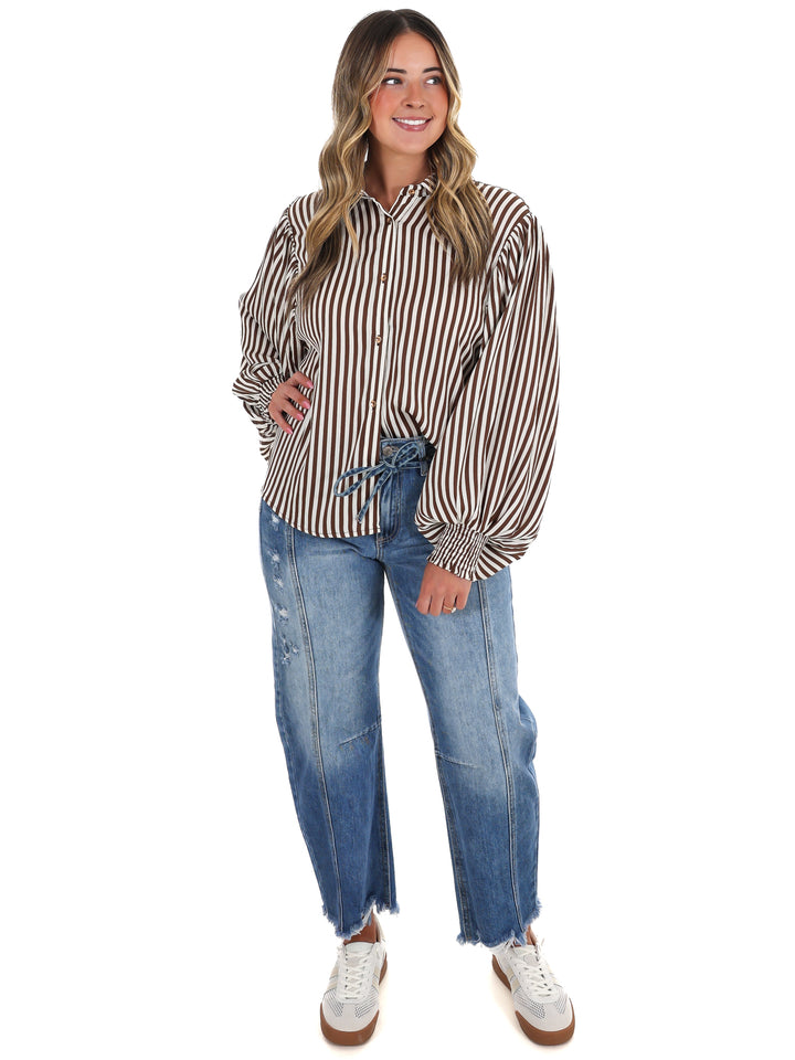 Airy Lines Stripe Top