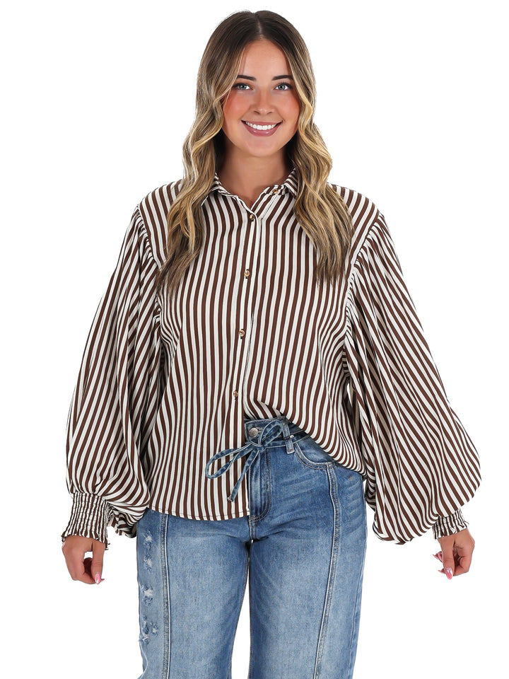 Airy Lines Stripe Top