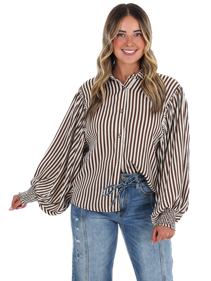 Airy Lines Stripe Top