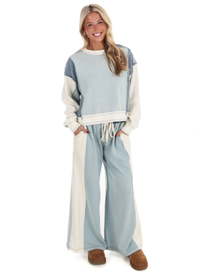 Just Getting Started Colorblock Pullover