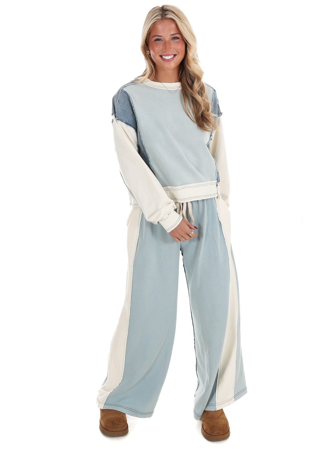 Just Getting Started Colorblock Pants