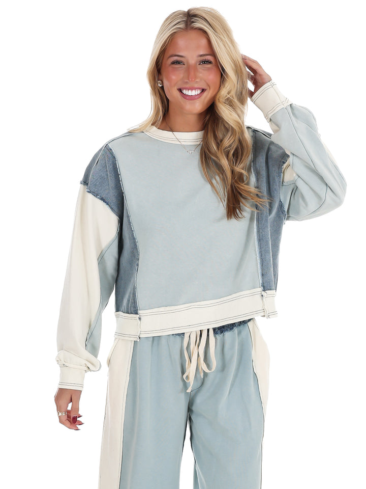 Just Getting Started Colorblock Pullover