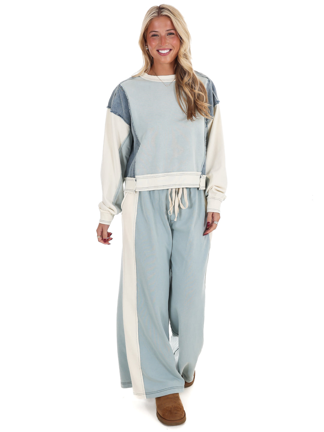 Just Getting Started Colorblock Pullover