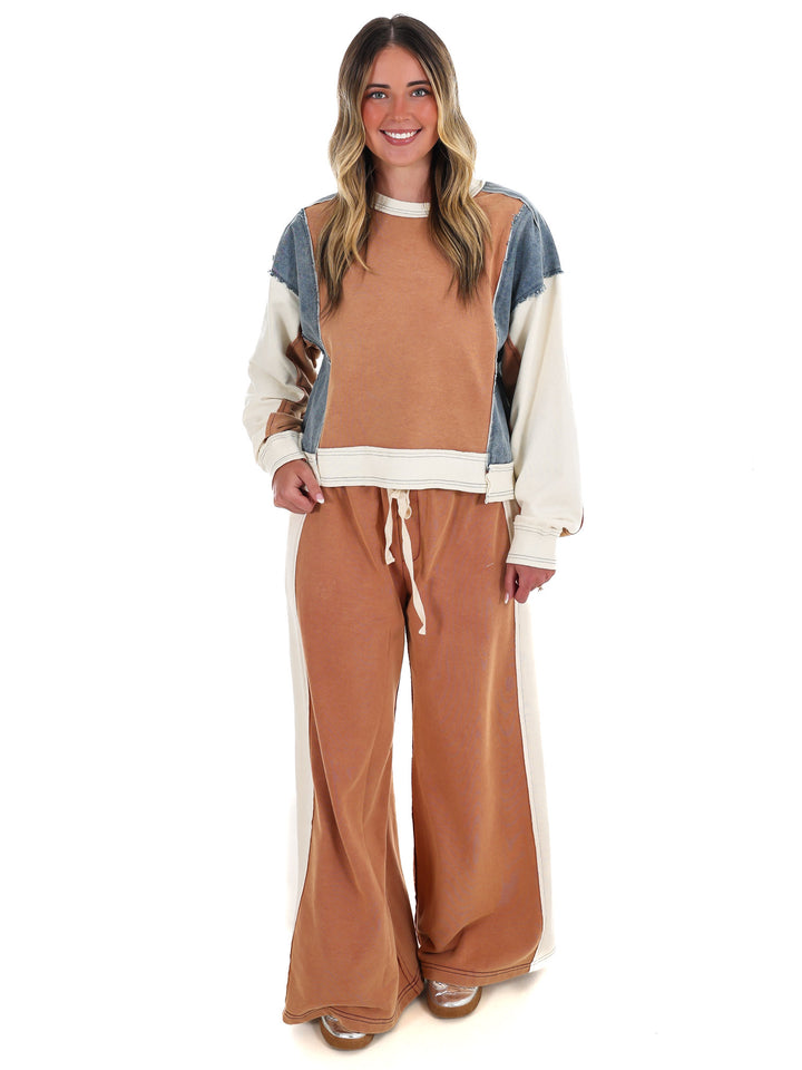 Just Getting Started Colorblock Pullover