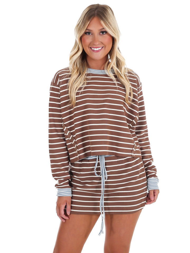 Cut to the Chase Stripe Two Piece Set