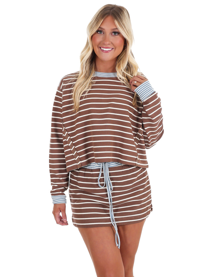 Cut to the Chase Stripe Two Piece Set