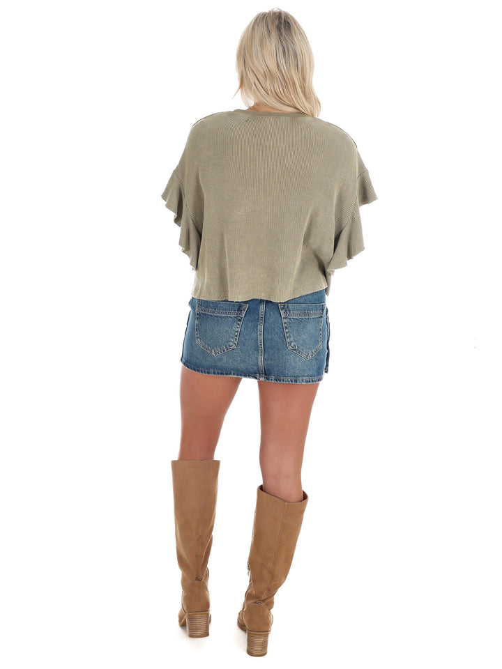 Morning Brew Waffle Knit Top