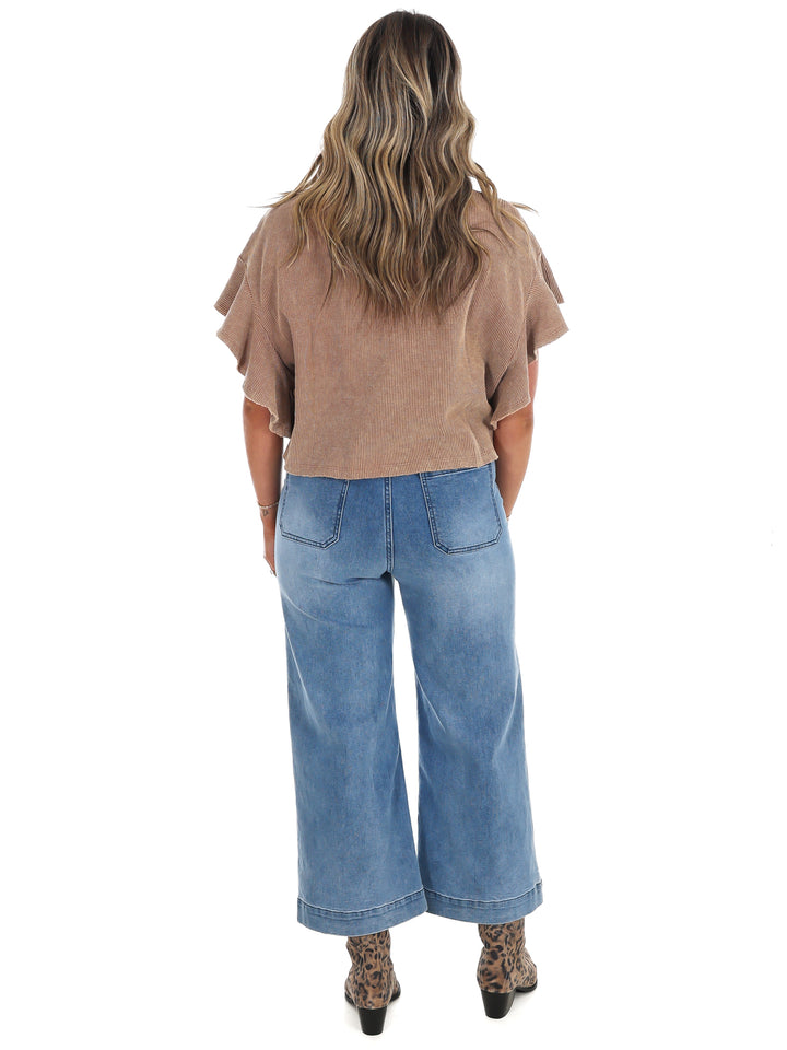 Morning Brew Waffle Knit Top