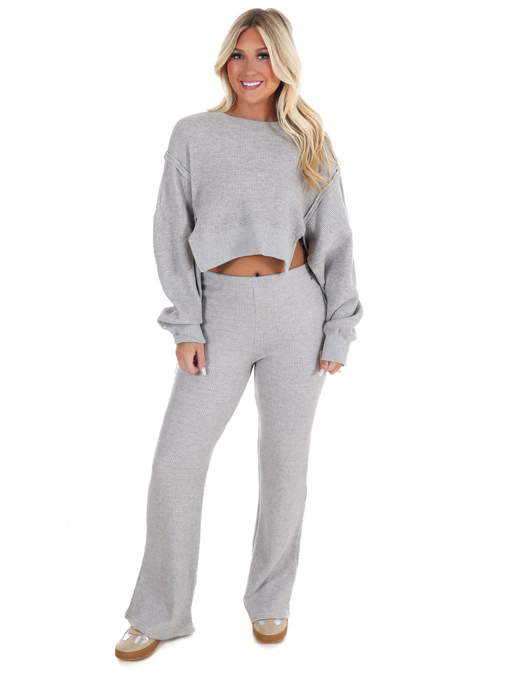 All Day Cozy Waffle Knit Sweater Set