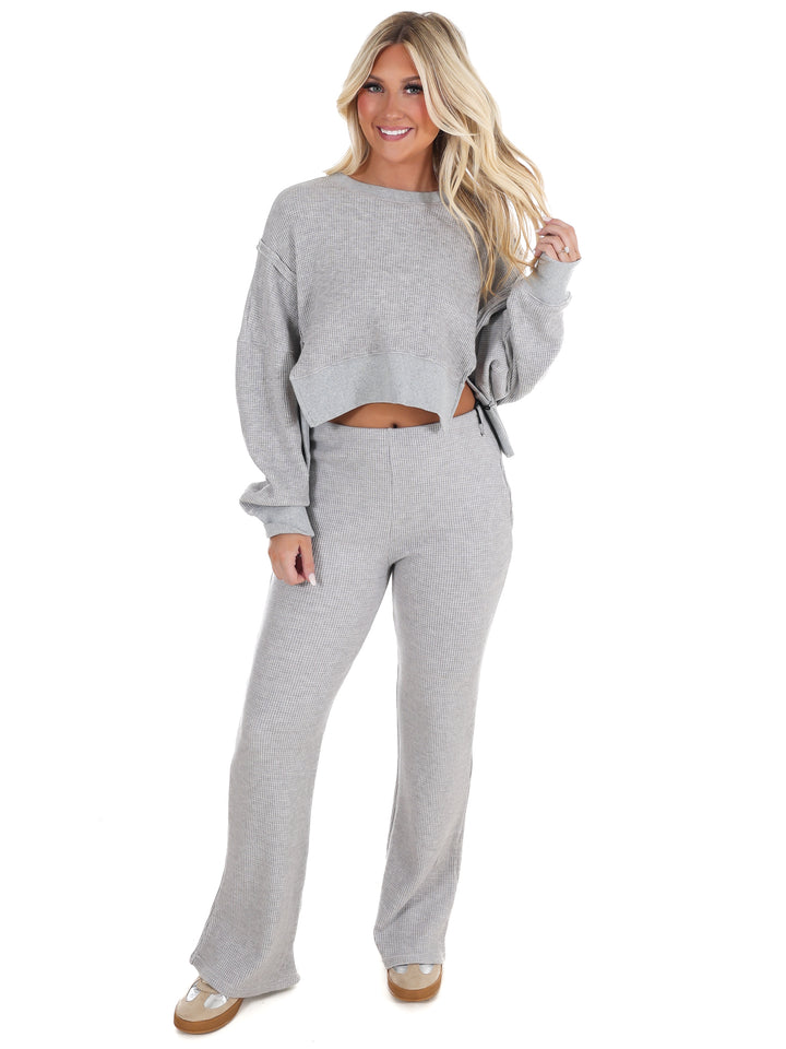 All Day Cozy Waffle Knit Sweater Set