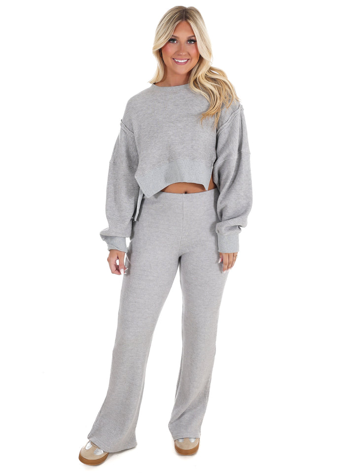 All Day Cozy Waffle Knit Sweater Set