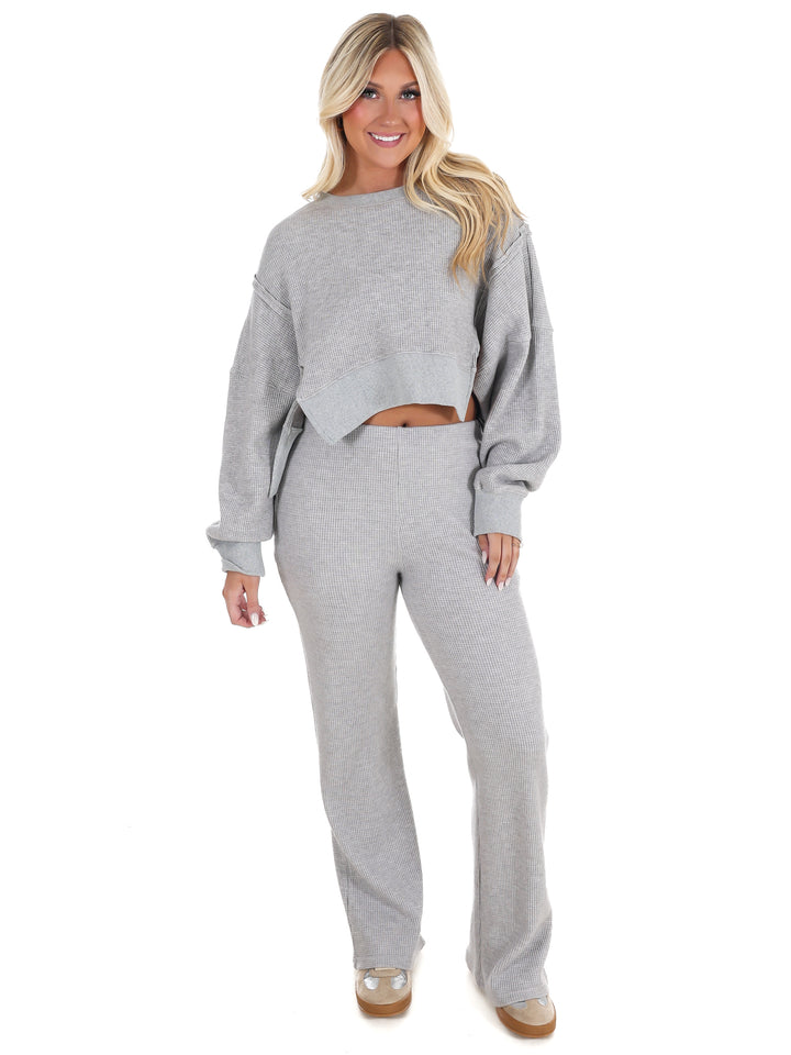 All Day Cozy Waffle Knit Sweater Set