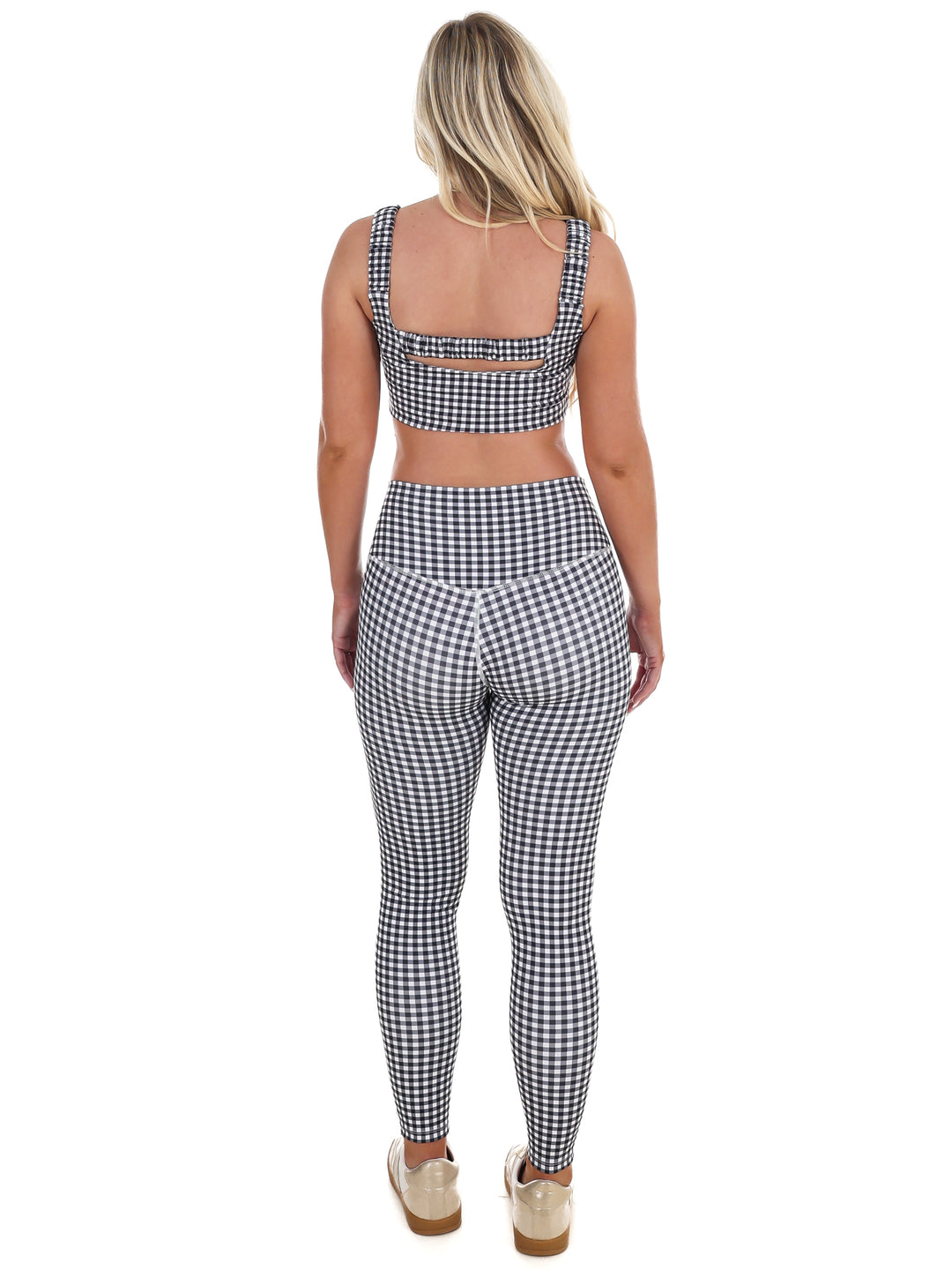 Gingham Glow Ruched Bra Top