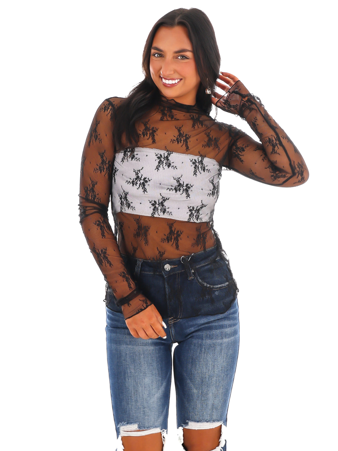 Become Your Best Mesh Lace Top