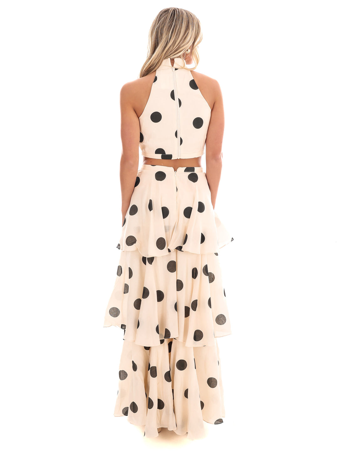 In Our Moment Polka Dot Maxi Skirt Set