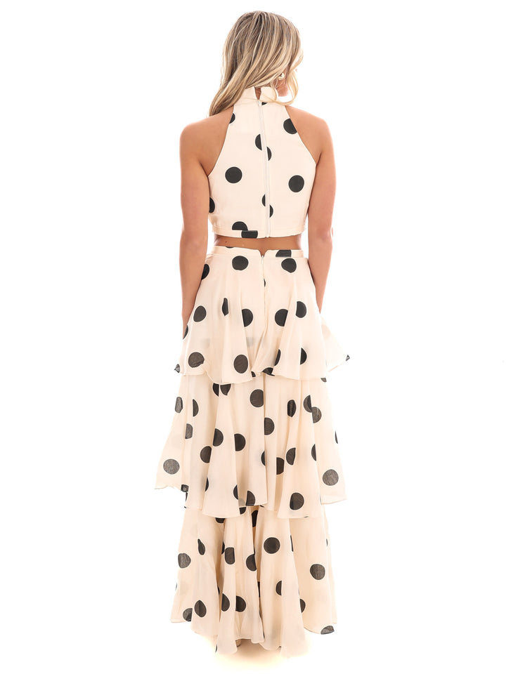 In Our Moment Polka Dot Maxi Skirt Set