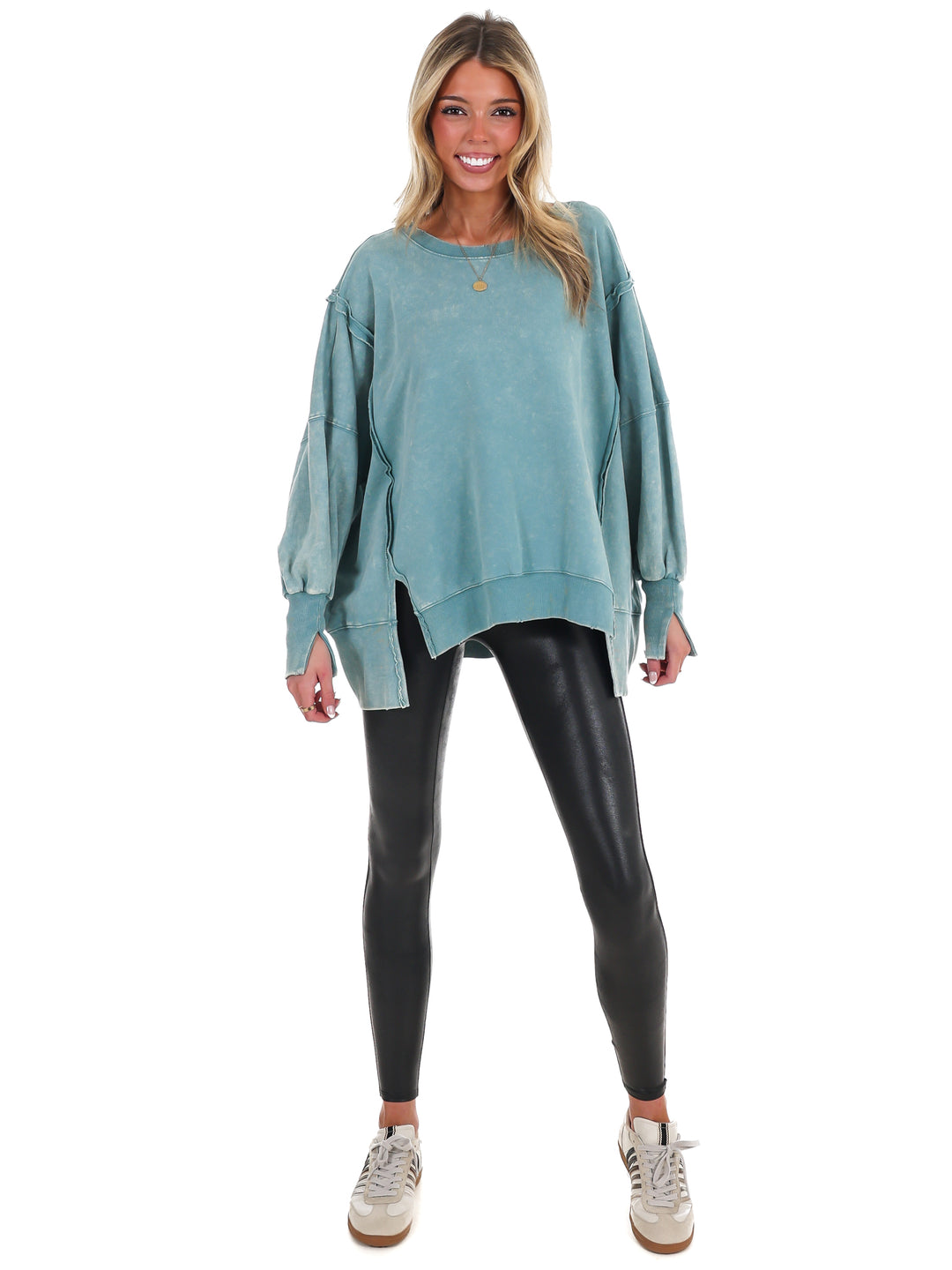 Lovely Life Acid Wash Sweatshirt