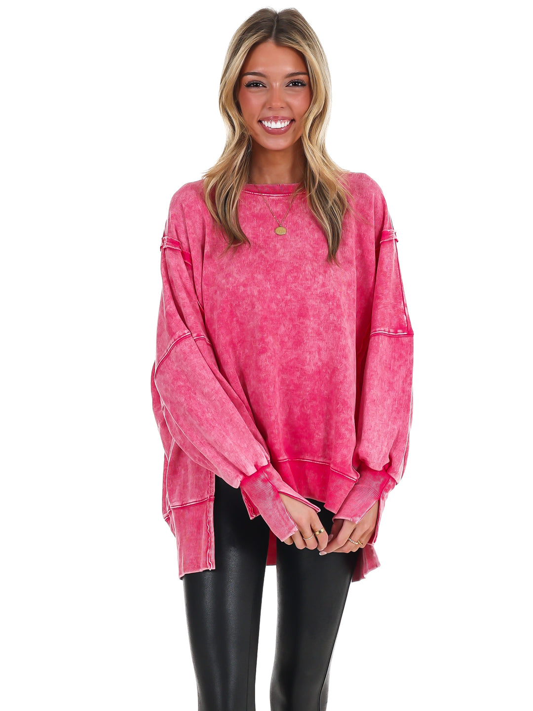 Lovely Life Acid Wash Sweatshirt