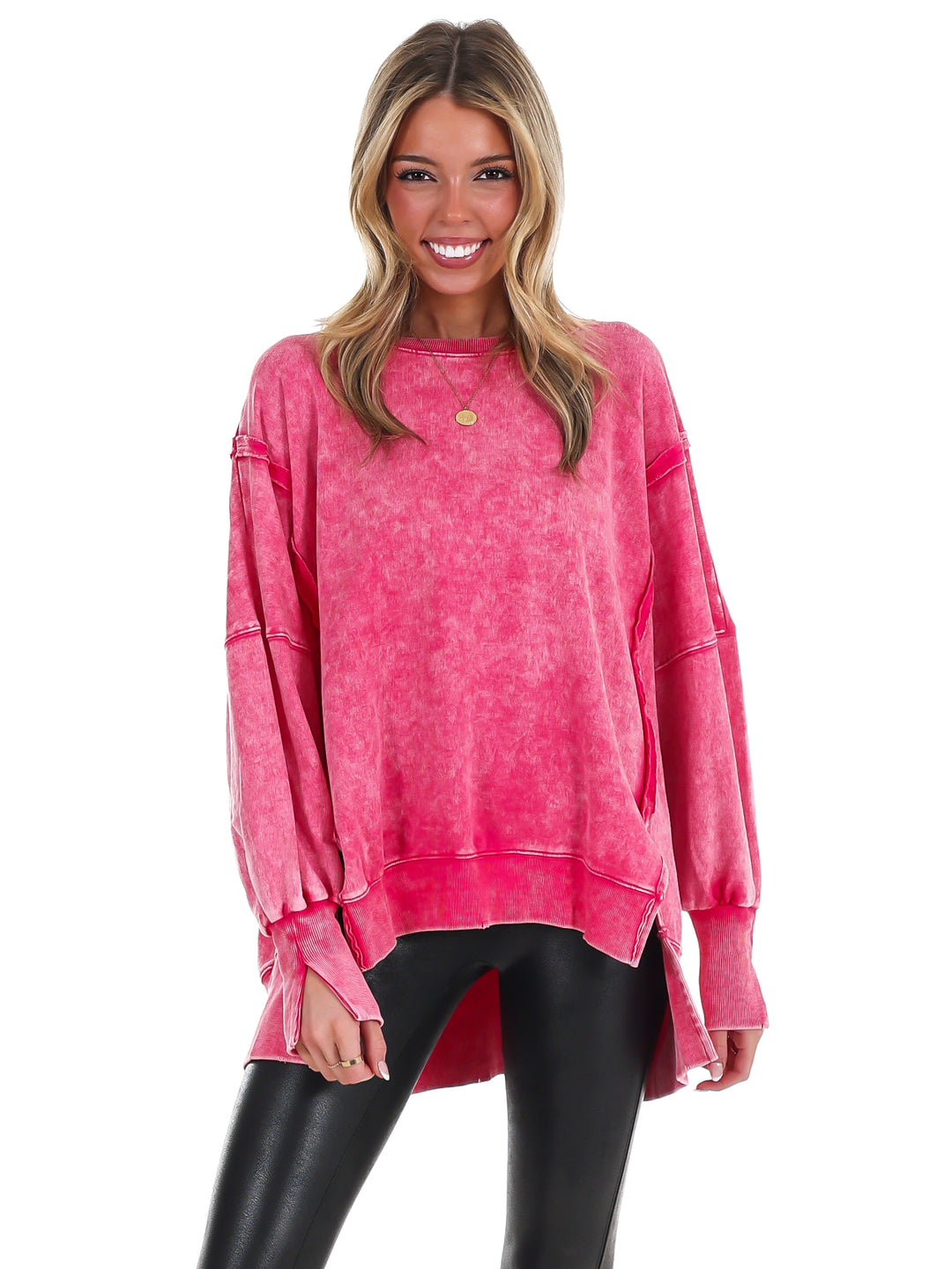 Lovely Life Acid Wash Sweatshirt