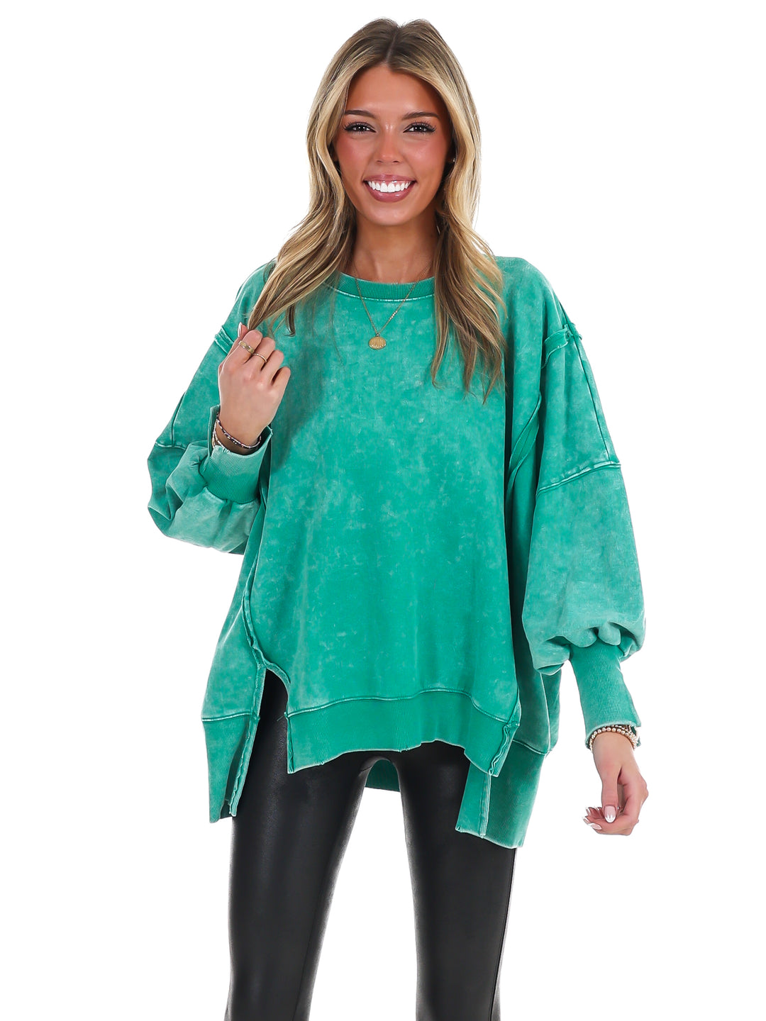 Lovely Life Acid Wash Sweatshirt