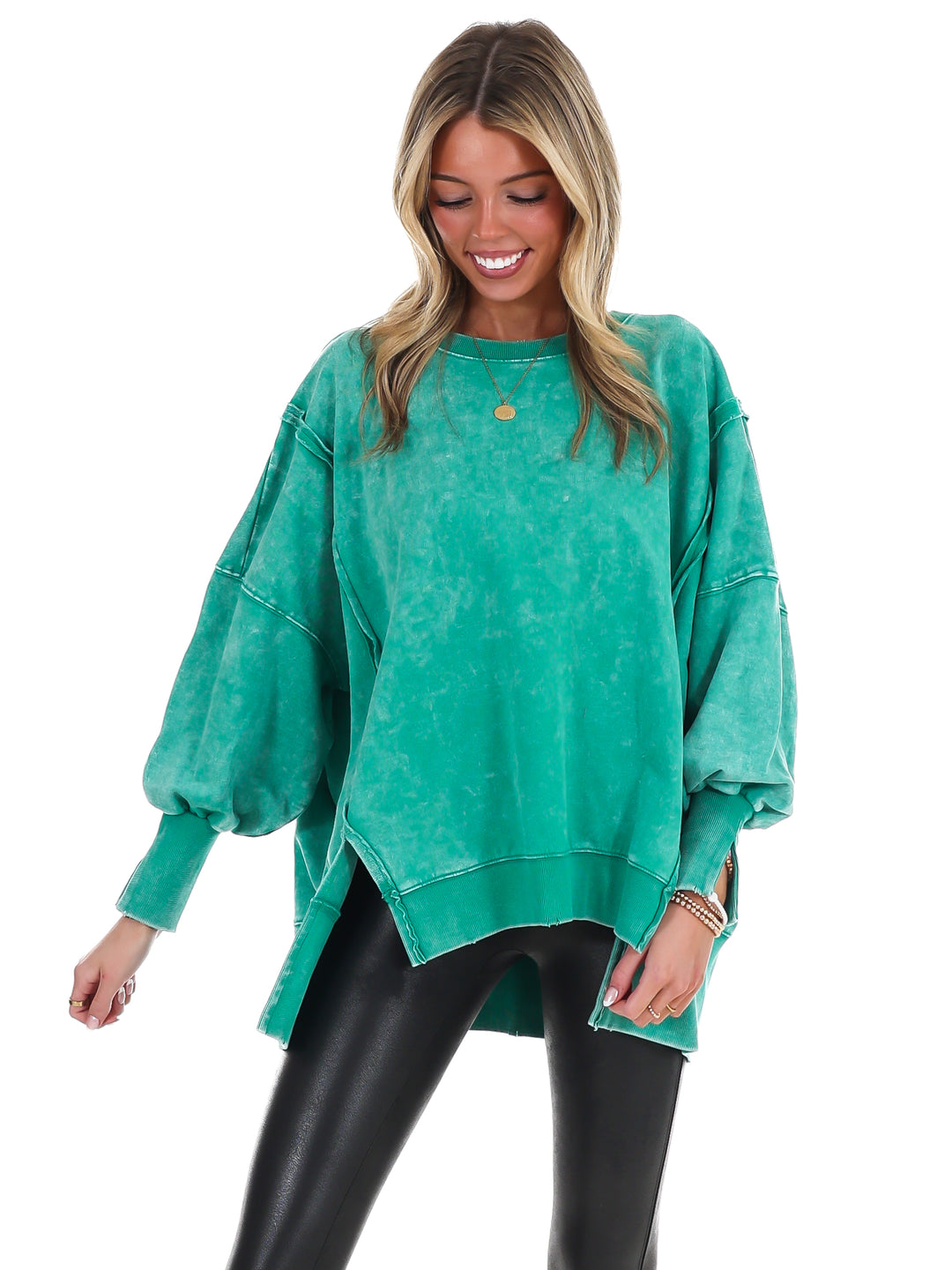 Lovely Life Acid Wash Sweatshirt