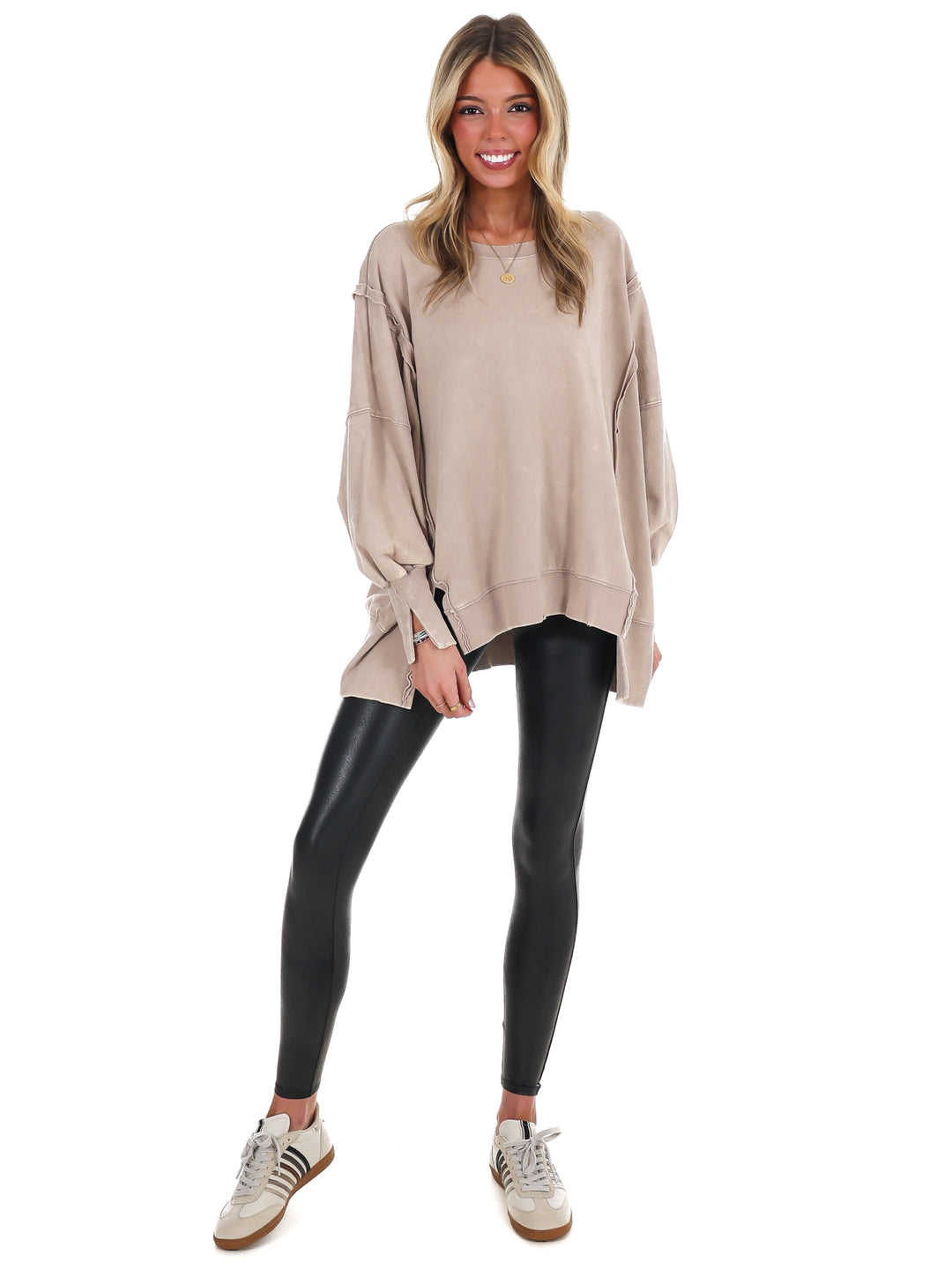 Lovely Life Acid Wash Sweatshirt