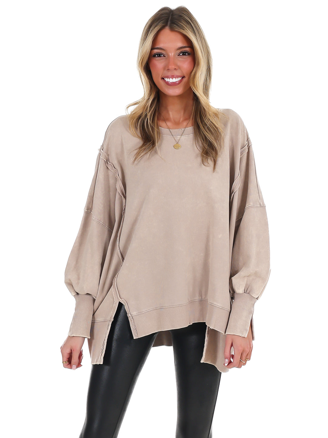 Lovely Life Acid Wash Sweatshirt