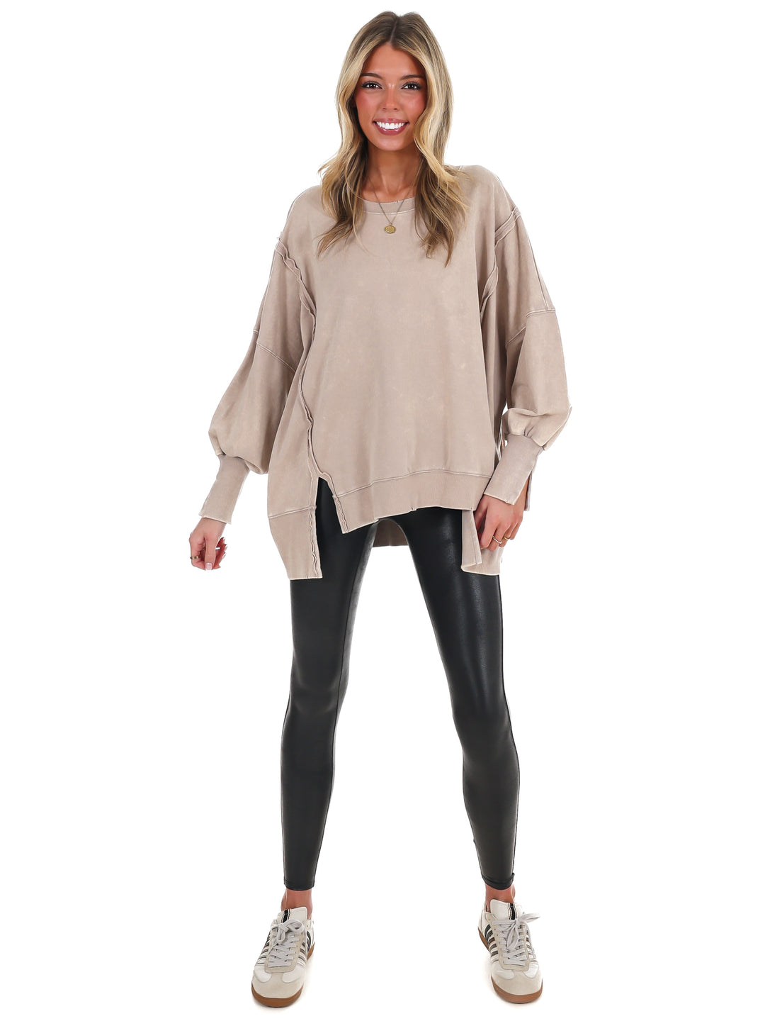 Lovely Life Acid Wash Sweatshirt